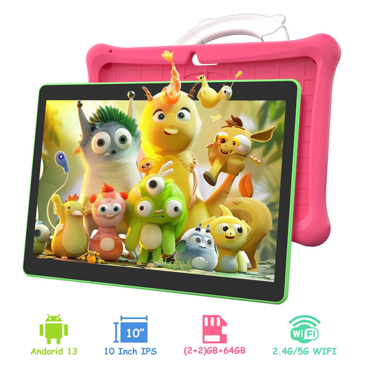 TEAYINGDE 10" Android 13 Kid Tablet 2GB RAM 64GB ROM 1280*800 Educational Tab, 4-Core A133 (additional 2GB VM)