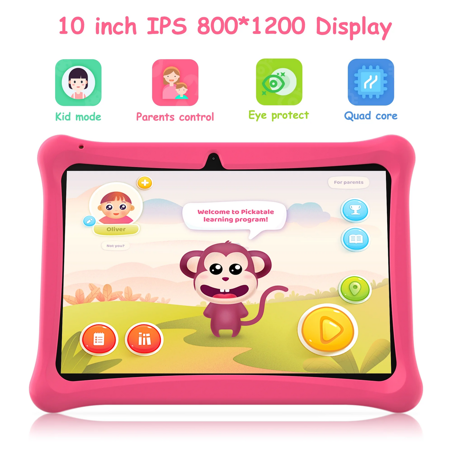 TEAYINGDE 10" Android 13 Kid Tablet 2GB RAM 64GB ROM 1280*800 Educational Tab, 4-Core A133 (additional 2GB VM)