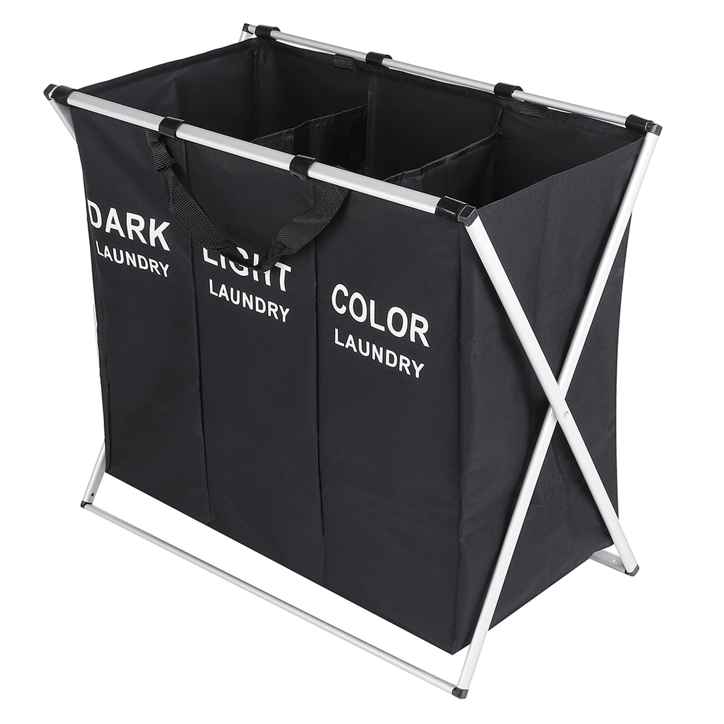 YOUPINS Laundry Hamper Sorter,150L Large 3 Section Laundry Basket 600D Oxford Fabric with Lids for Laundry Bedroom Bathroom Clothes Storage