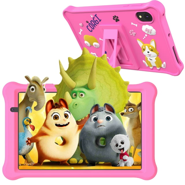 TEAYINGDE Kids Tablet 7 inch Android 12 Tablet Pc with WiFi 32GB Tablet for Ages 2–8 Kids Tablet with Silicone Case Google Play Parental Control APP